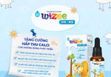 Nhỏ giọt Wizee D3 K2 có chứa vitamin D3, vitamin K2 từ thiên nhiên được nhập khẩu từ châu Âu