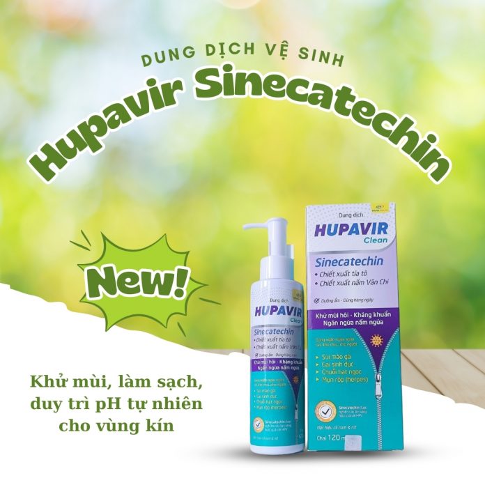 Dung dịch vệ sinh Hupavir Sinecatechin